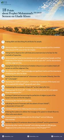 18 Points about Prophet Muhammad's (PBUH&HP) Sermon on Ghadir Khum
